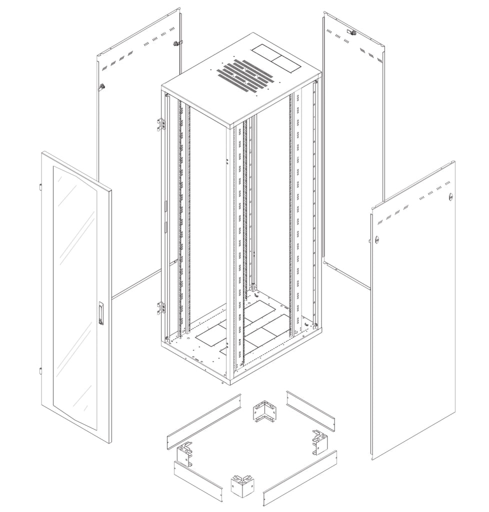 Armadio Rack NextGen 19'' 600x800 42U Nero