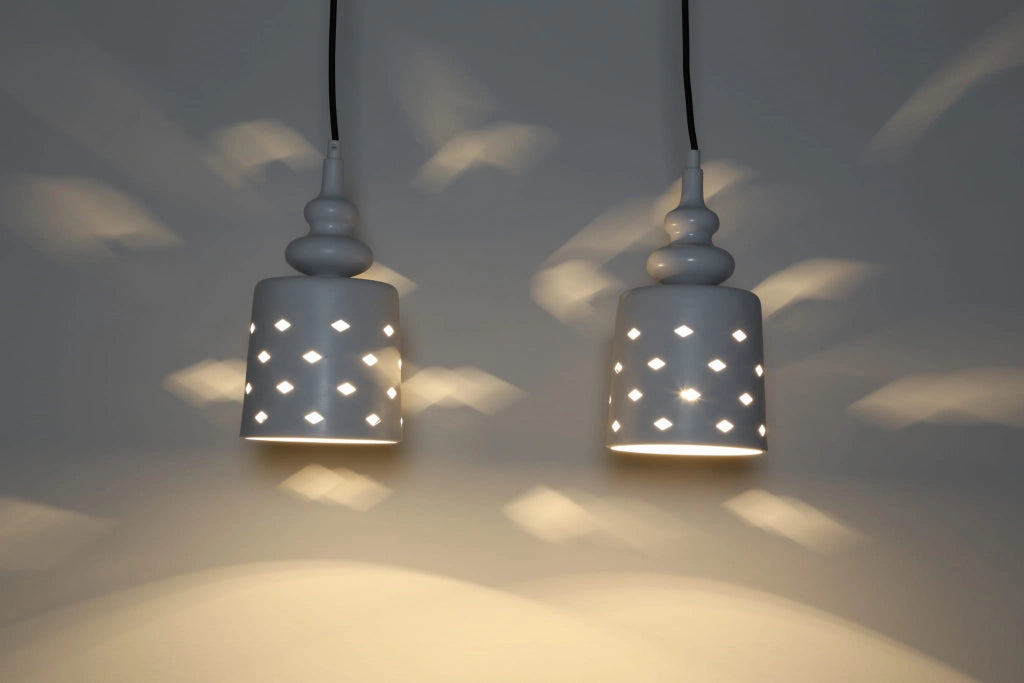 Lampada a sospensione Candellux HAMP bianca 2xE27 40cm