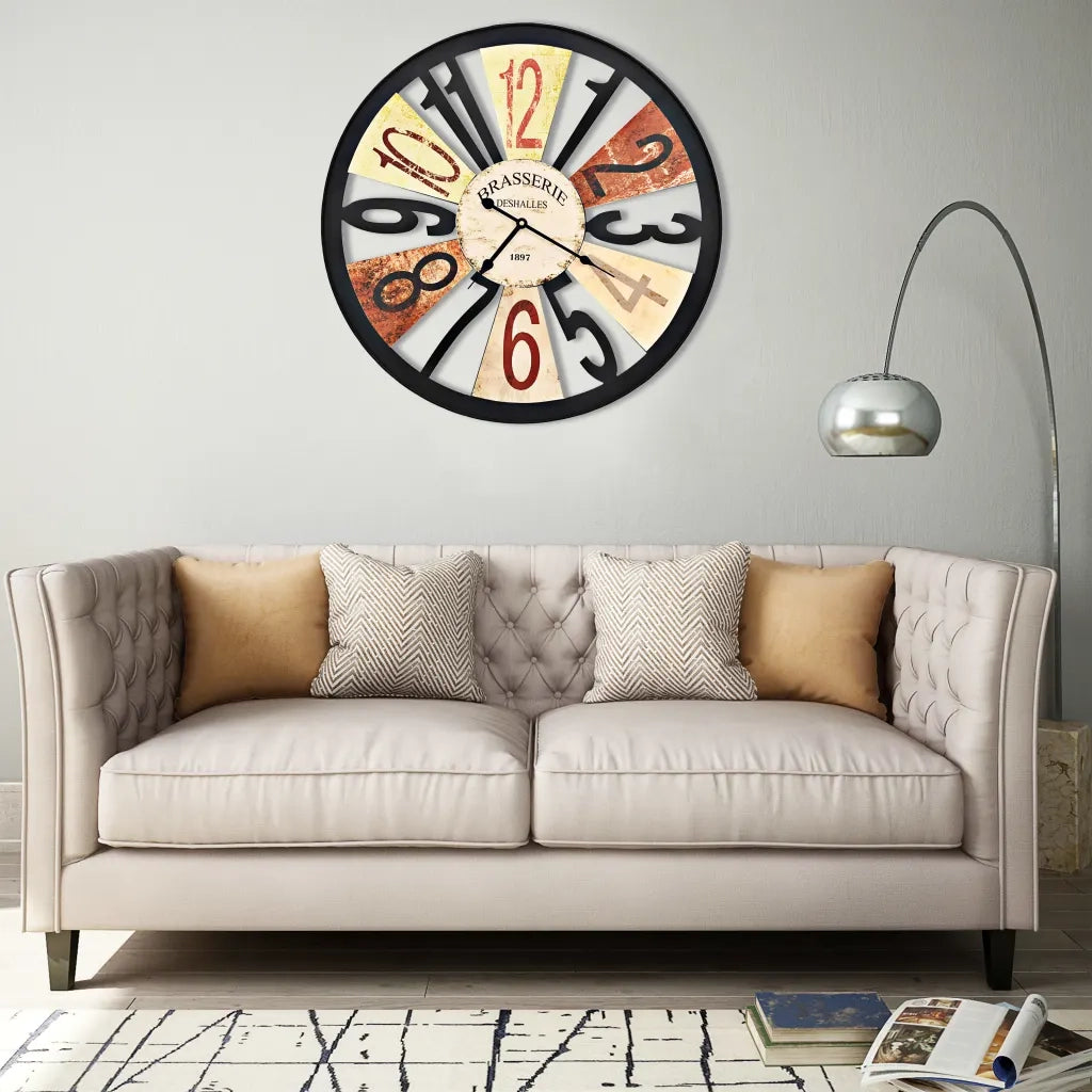Orologio da Parete in Metallo 60 cm Multicolore 283863