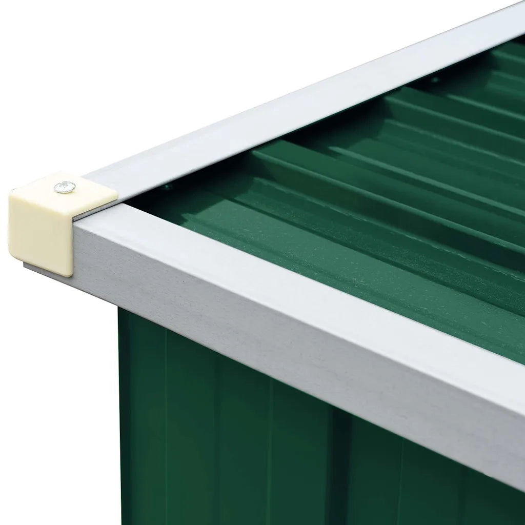 Capannone da Giardino in Acciaio Zincato 330x84x152cm Verde 47083