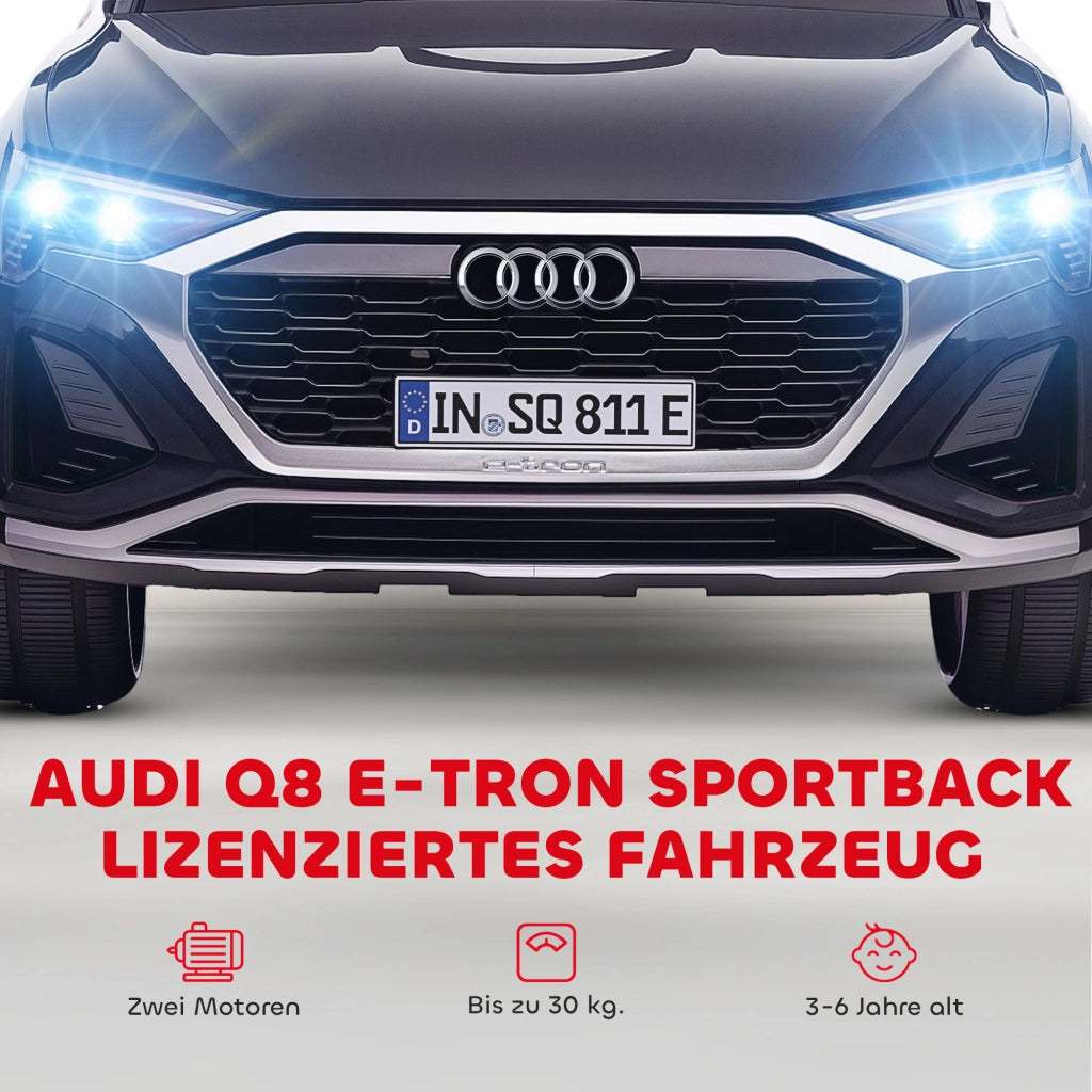 Auto elettrica per bambini Audi Q8 12V ¨C Minimal ¨C Nero