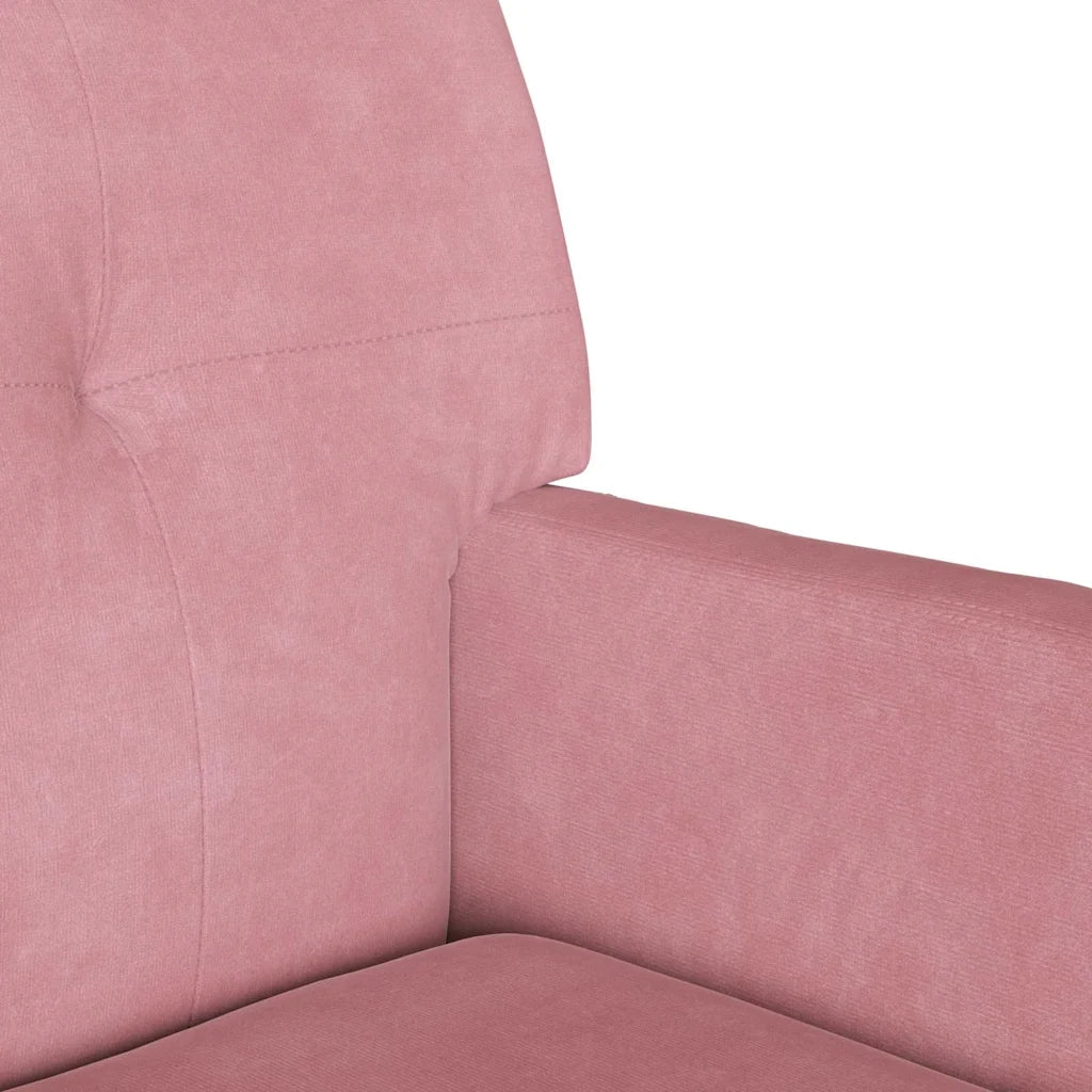 Panca Chesterfield Rosa 112 x 65,5 x 75 cm Velluto CFW6221305