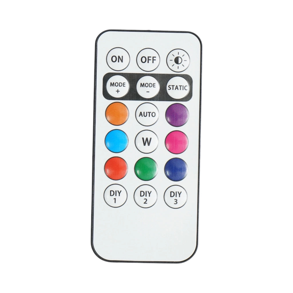 Lampada stroboscopica LED RGB con telecomando, 10 modalità, 8 colori, batteria al litio ricaricabile da 150 mAh USB-C IP65