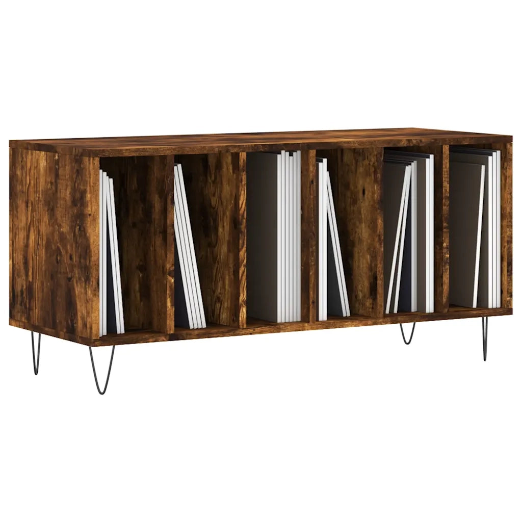 Mobile Porta Dischi Rovere Fumo 100x38x48 cm Legno Multistrato CFW7828511