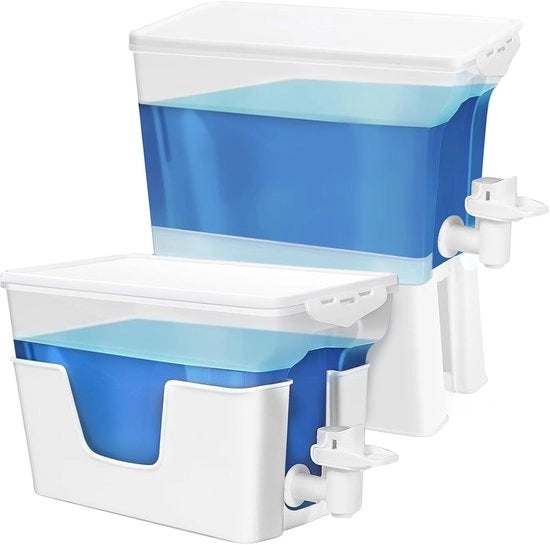 Dispensatore di detersivo liquido con alta capacità e rubinetto - 4,4 l, 2 pezzi