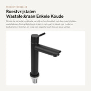 Wastafel con Valvola Singola in Acciaio Inox - Design Lussuoso - G1/2 Flessibile