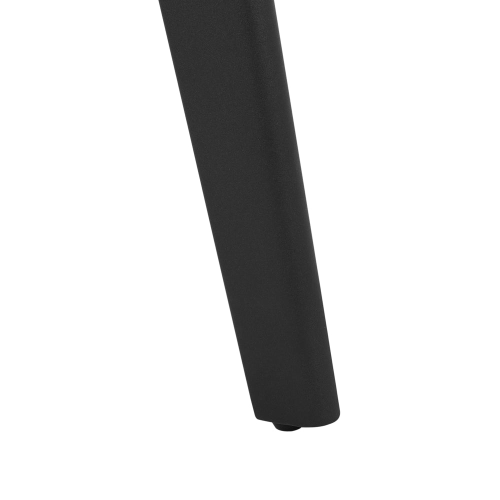 Tavolo da pranzo effetto marmo con gambe nere rotonde da 110 cm in MDF da tavolo con gambe in metallo