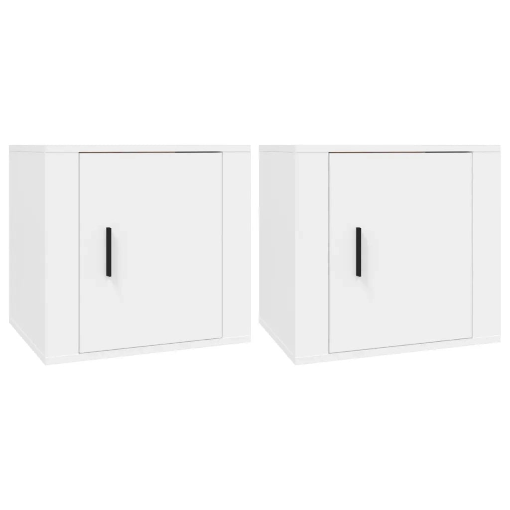 Comodini 2 pz Bianca 50x39x47 cm