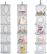 Opbergatore a muro con 3 compartimenti - Riduzione dello spazio - Contenitori di stoccaggio - Organizzatore - Contenitori di stoccaggio per bambini - Adatto per la camera dei bambini