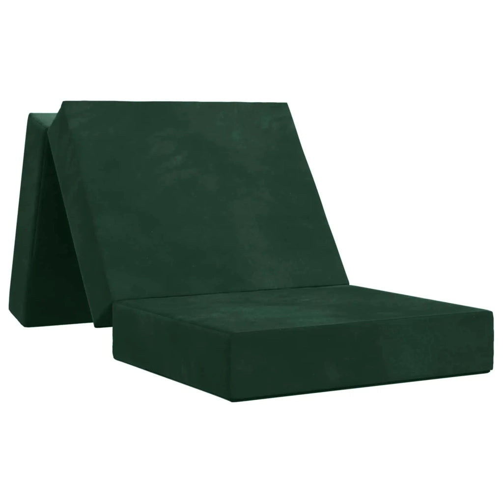 Divano Letto Pieghevole 90 x 63 x 45 cm Verde Scuro 900157