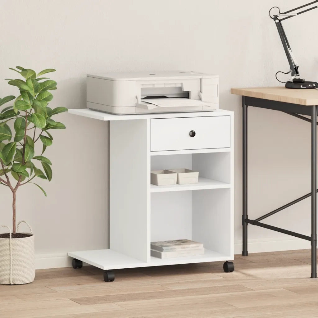 Supporto per Stampante con Ruote Bianco 60x40x68,5 cm CFW2846956