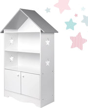 Cassa per bambini - Cassetto per bambini con porta - 3 pannelli - Camera da bambini - MDF - Bianco 115 × 62 × 28.3 cm