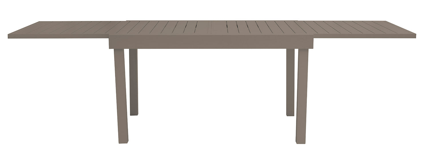 Tavolo Allungabile da Giardino 135/270x90x75 cm Montecatini in Alluminio Tortora