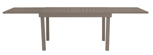 Tavolo Allungabile da Giardino 135/270x90x75 cm Montecatini in Alluminio Tortora