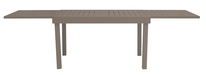 Tavolo Allungabile da Giardino 135/270x90x75 cm Montecatini in Alluminio Tortora