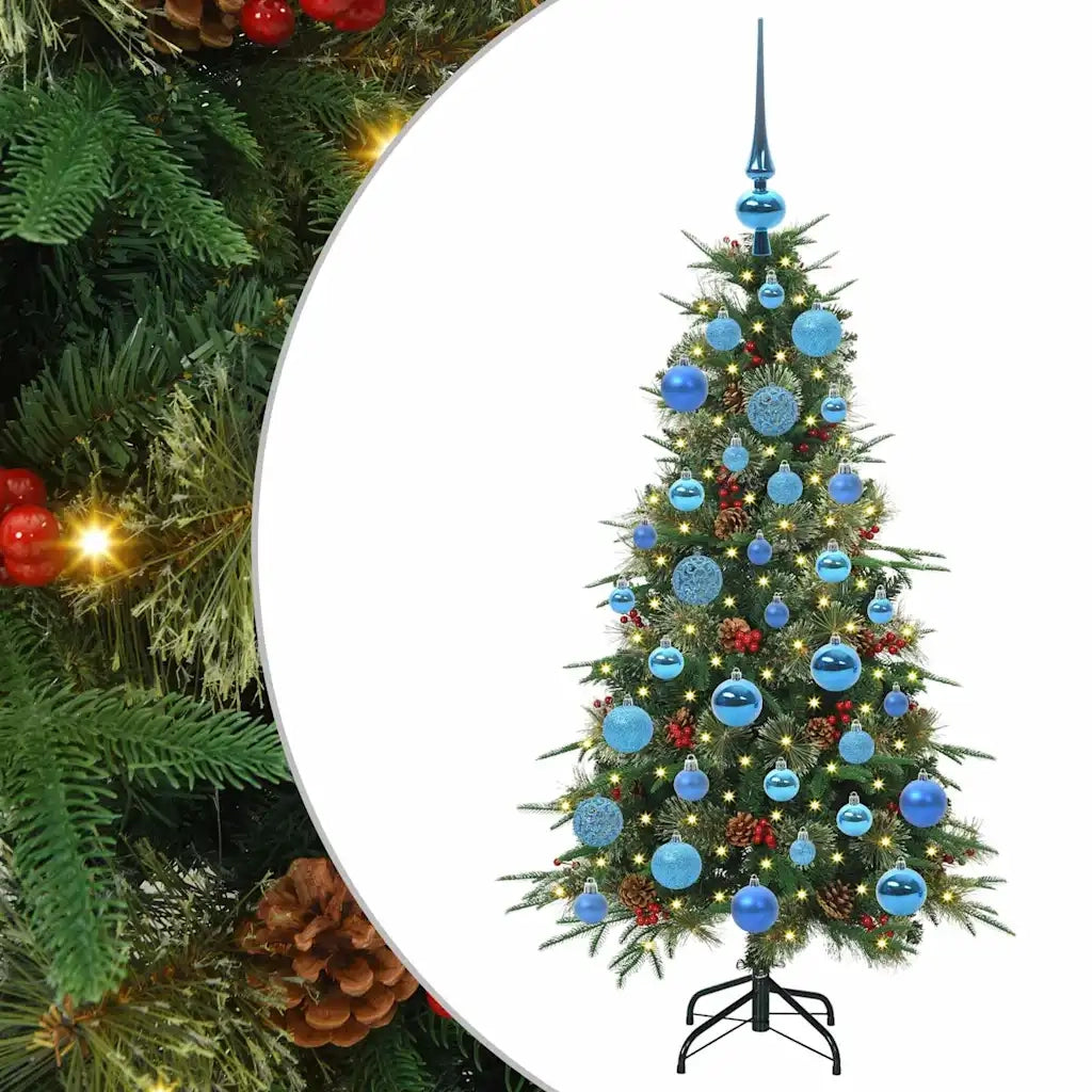 Albero di Natale | Decorazioni natalizie Artificiale con Rami Pieghevoli Verde 120 cm