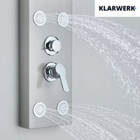 BEN | Pannello doccia soffione doccia a pioggia in acciaio inox | Sistema doccia idromassaggio spazzolata argento Miscelatore doccia rubinetto