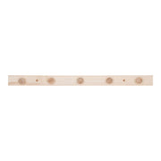 Appendiabiti da Parete Abano, Marrone, Legno, 1,5x70x5 cm
