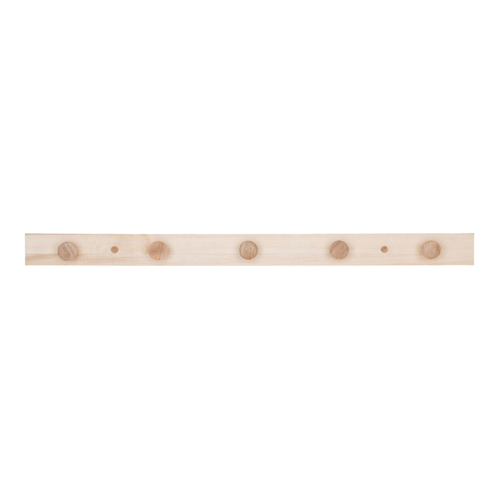 Appendiabiti da Parete Abano, Marrone, Legno, 1,5x70x5 cm