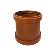 MANICOTTO DOPPIO BICCHIERE AD INNESTO IN PVC CON GUARNIZIONE RAL 8023 - ø100  RAL 8023