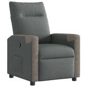 Poltrona | Sedia Relax Reclinabile in Tessuto Grigio Scuro