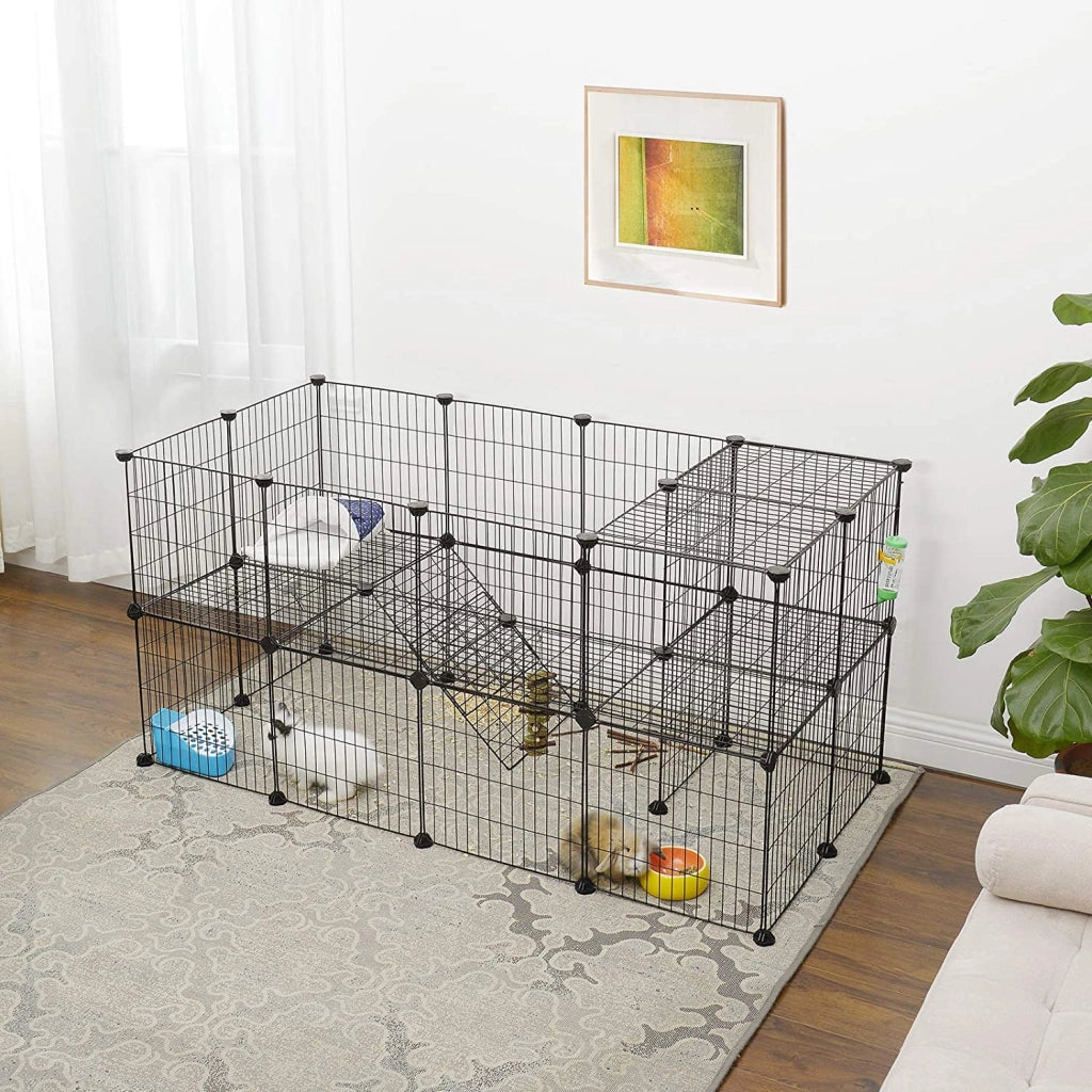 Recinto pieghevole Valora per piccoli animali domestici - Recinto per animali - Nero