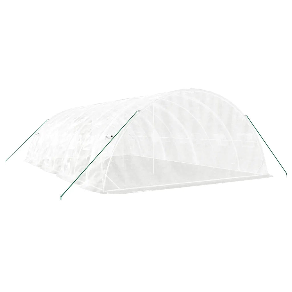 Serra con Telaio in Acciaio Bianco 40 mÂ² 8x5x2,3 m