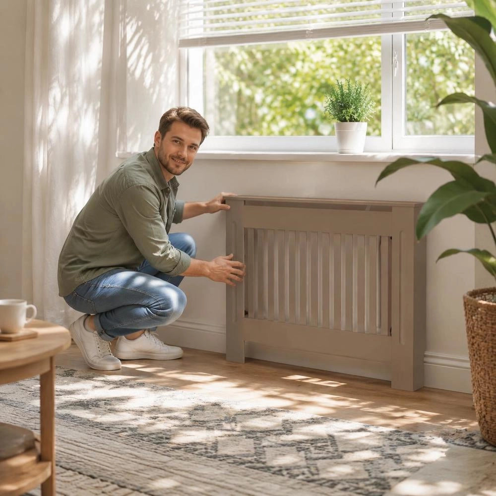Radiator Cover 112x19x81.5 Cm MDF