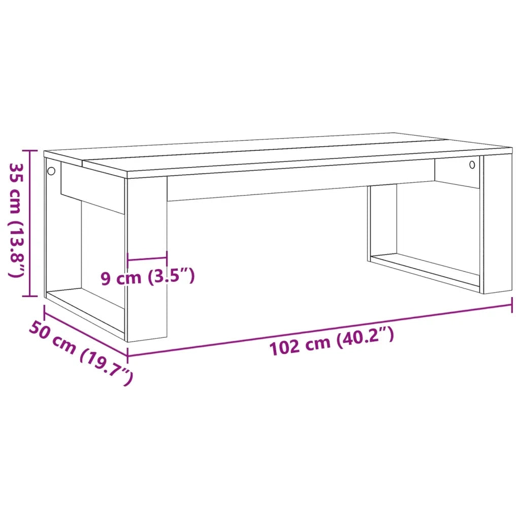 Tavolino da salotto | Tavolino da caff¨¨ | Tavolino da Soggiorno Legno Antico 102x50x35 cm in Truciolato