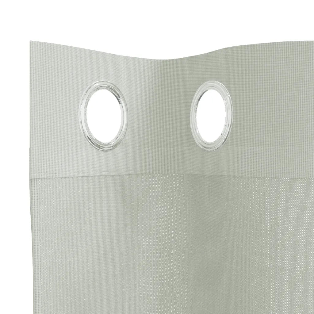 Tende in Voile con Occhielli 2 pz Grigio Chiaro 140x260 cm