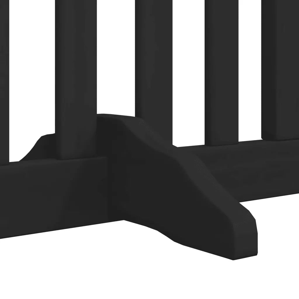 Cancello per Cani Porta Pieghevole Nero 4 Pannelli 320cm Pioppo CFW9162789