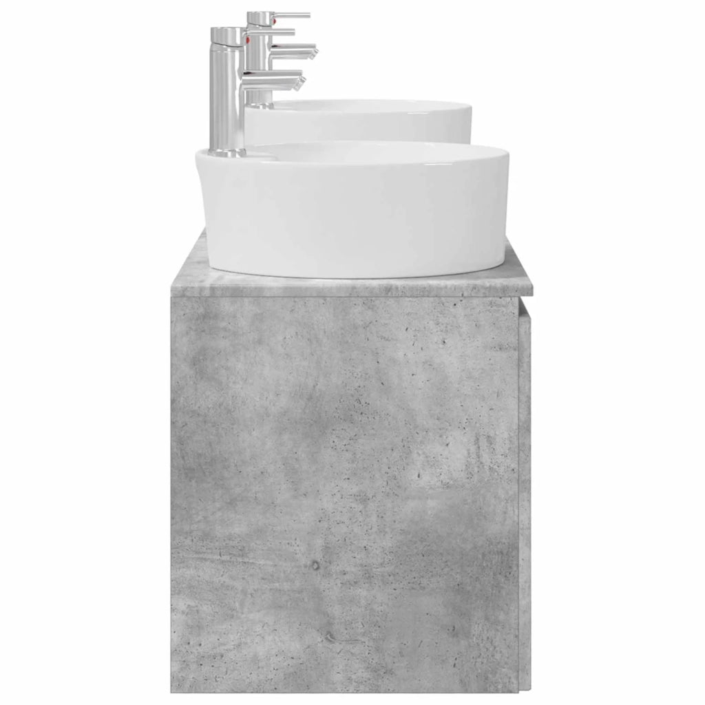 Set di Armadi da Bagno 3 pz Grigio Cemento 49,5 x 44,5 x 65 cm 3405670