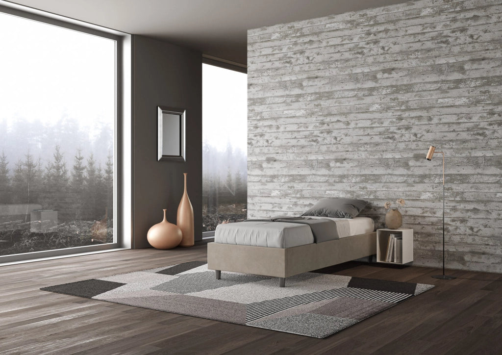 Letto Singolo Sommier 80x190 cm Senza Rete Azelia Sabbia