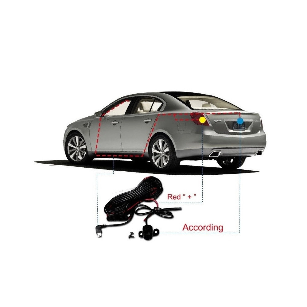 Trade Shop - Auto Rearview Specchietto Dvr Telecamera Full Hd 1080p 2.3 "lcd Per Retrocamera -