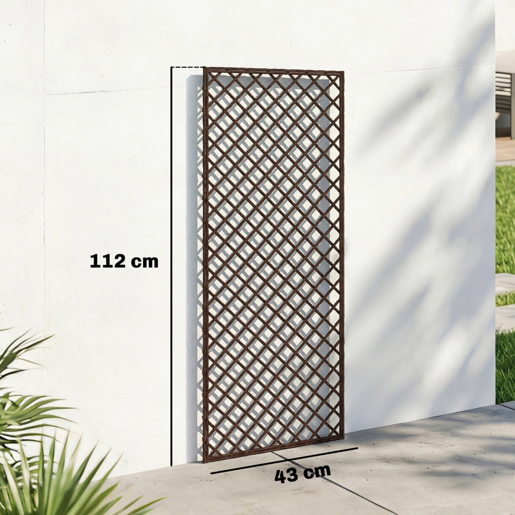 Set 3 Griglie Giardino Rattan Sostegno Piante Rampicanti ¨C Zephmum ¨C 43x112 cm Naturale
