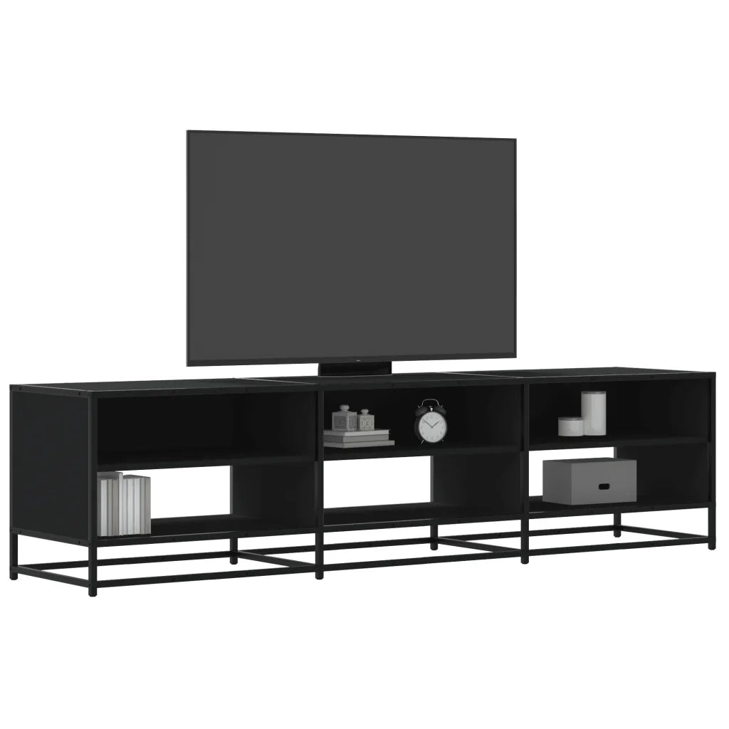 Mobile Porta TV-Mobile per TV-Credenza TV Nero 180x40x46 cm in Legno Multistrato