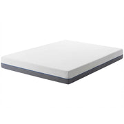 Materasso in Memory Foam Bianco con Tessuto Grigio Duro 180 x 200 cm