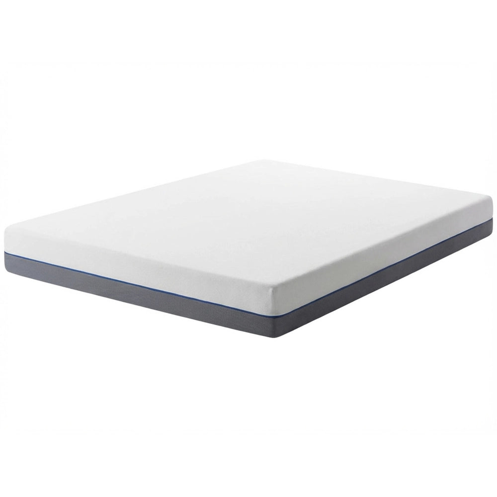 Materasso in Memory Foam Bianco con Tessuto Grigio Duro 180 x 200 cm