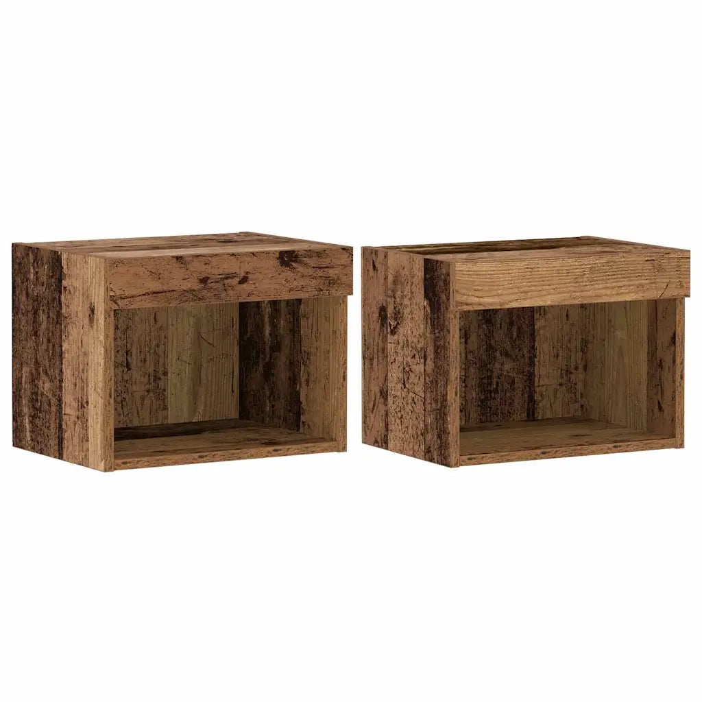 Set mobile TV con led 2 pcs Legno vecchio 40 x 30 x 30 cm 863099