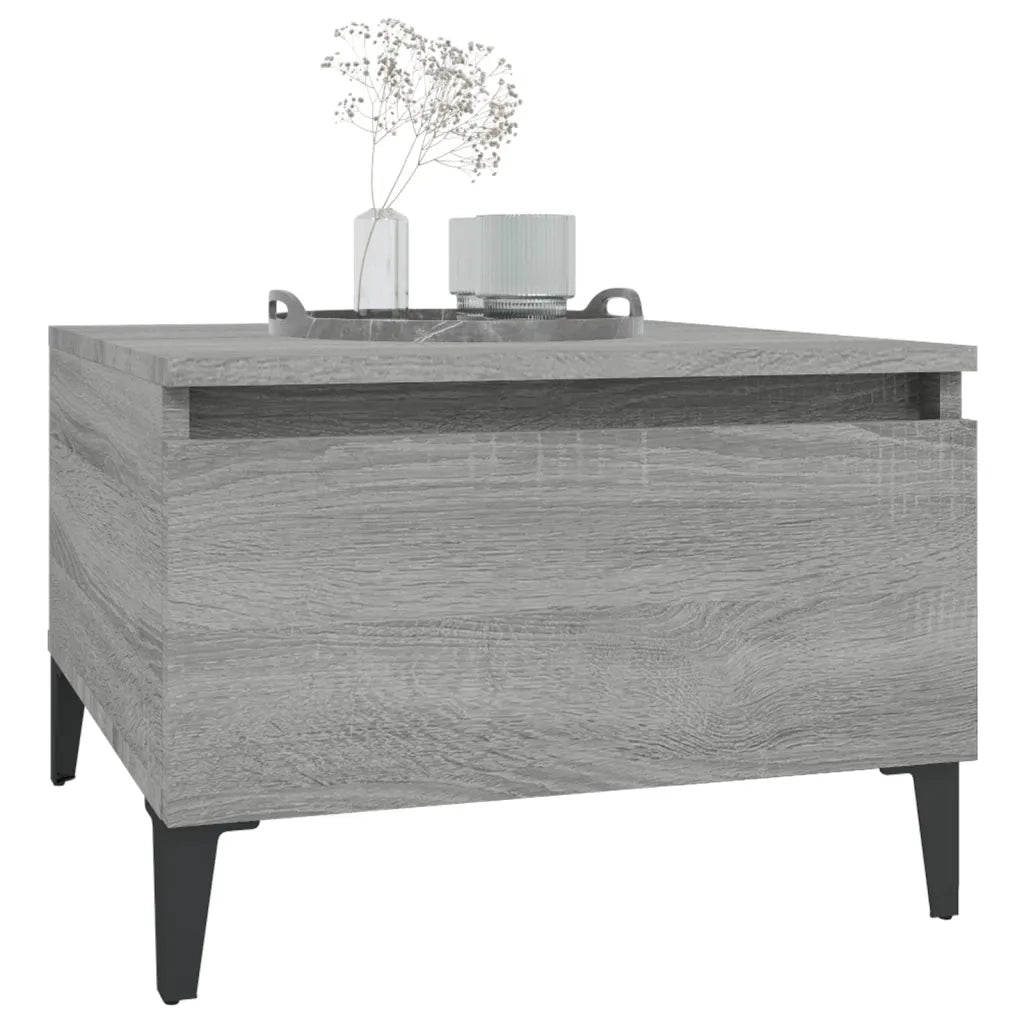 Tavolino Grigio Sonoma 50x46x35 cm in Legno Multistrato cod mxl 26486