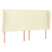 Testiera | Testata ad Orecchio Crema 163x23x118/128 cm in Similpelle