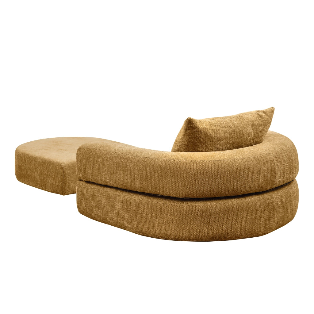 DIVANO Modulare Sezionale, stile minimal, Chenille giallo