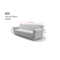 Copridivano Elasticizzato 1 Posto in Poliestere Iris Grigio Scuro