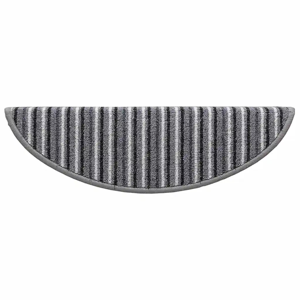 Tappetini per scale autoadesivi 15 pcs Grigio 56 x 17 x 3 cm