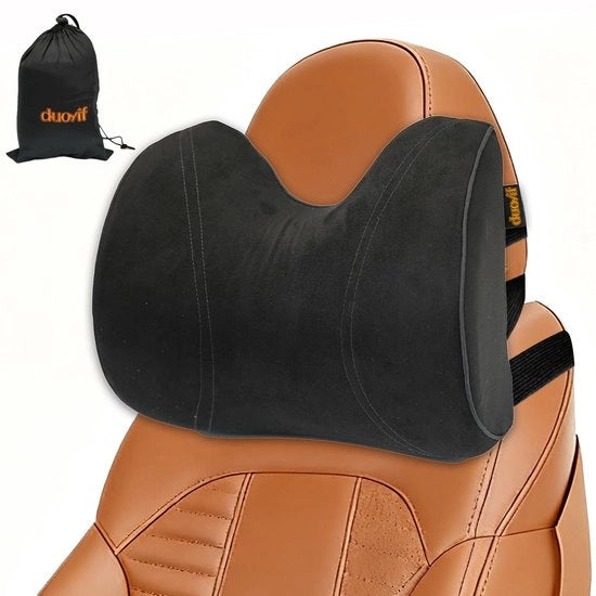 Sostegno auto regolabile - Cuscino per sedile auto - Pieno di schiuma a bassa densità - Rivestimento in pelle - Dimensioni 29 x 23 x 11 cm