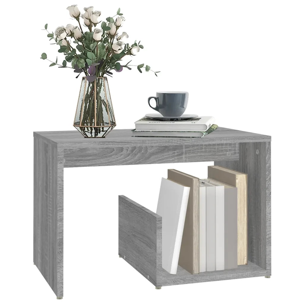 Tavolino-Tavolino da soggiorno-Tavolo Grigio Sonoma 59x36x38 cm in Legno Multistrato
