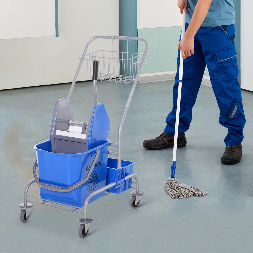 Carrello Pulizie Professionale ¨C zephmum ¨C Blu 72x49.5x95 cm