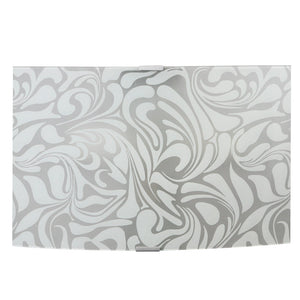 Applique 1xE27 Montatura Argento Vetro Lastra Bianco E-Energy Corinna