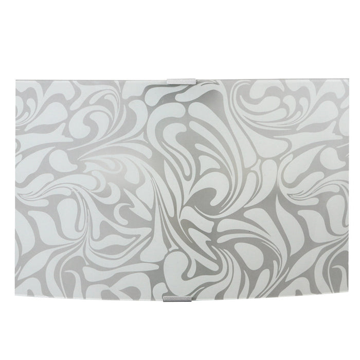 Applique 1xE27 Montatura Argento Vetro Lastra Bianco E-Energy Corinna