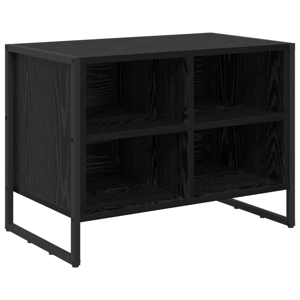 Mobile per scarpe-Scarpiera Rovere Nero 60 x 35 x 44 cm Legno multistrato 786454